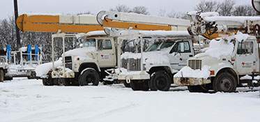 Northeast Texas Power crews work in all weather including snow