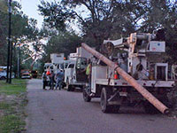 Northeast Texas Power, Ltd. works closely with three other mid-size power line contractors in the state of Texas to provide emergency power line service restoration and rebuilds when necessary. We supply qualified line personnel, state of the art equipment, and a safety management plan that is second to none.